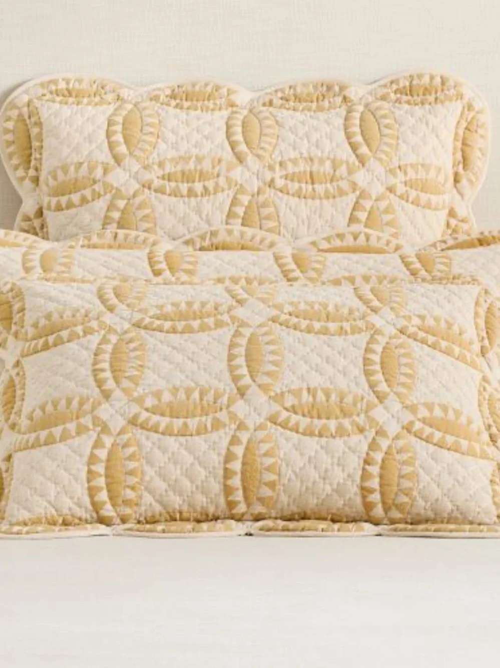 Pottery Barn Cooper Quilted Euro Pillow Sham Yellow Gold 1 NWOT